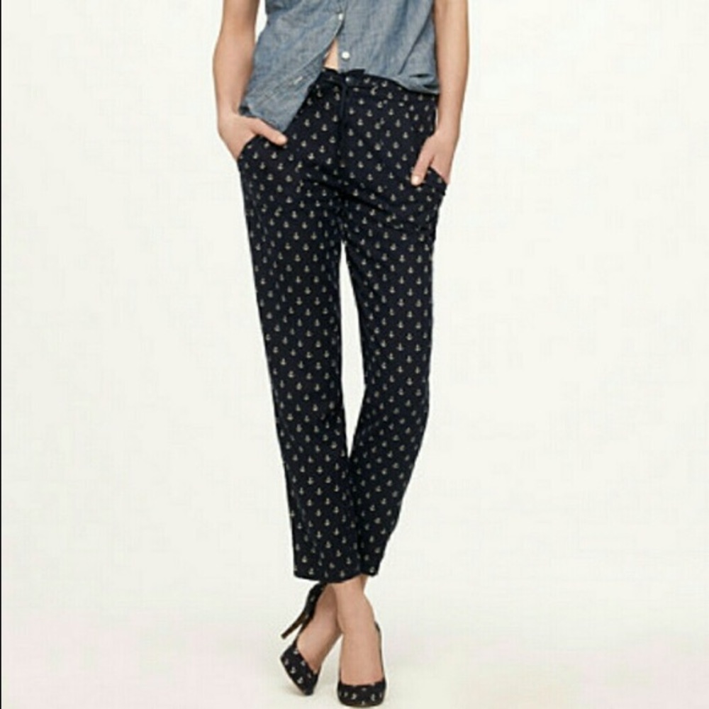 J.Crew Silk anchor capris